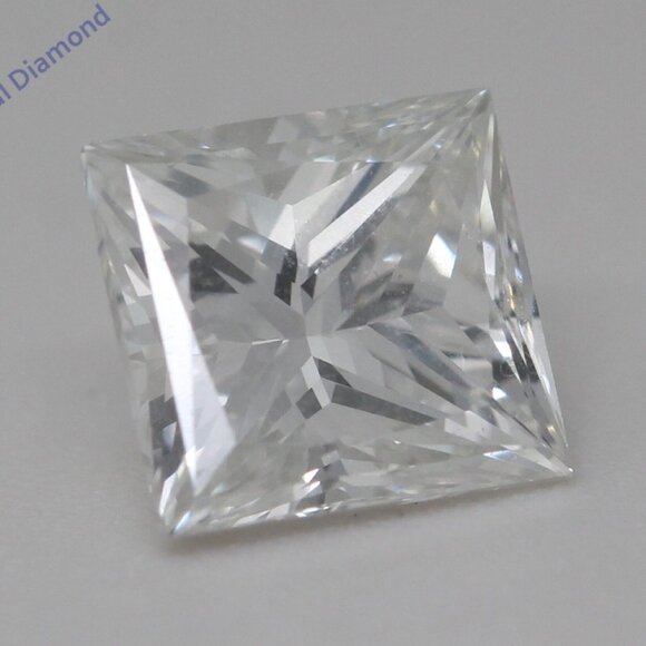 Princess Natural Diamond Pendant 14K Gold (2 Ct G Vs1) Gia C54200014 - Picture 5 of 6